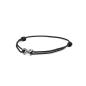 Preview: 1,5 mm schwarzes Nylonarmband mit einem silbernen Infinity-Zeichen - Infinity Black Silver